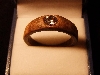 Ebony Ring with Pink Round Brilliant